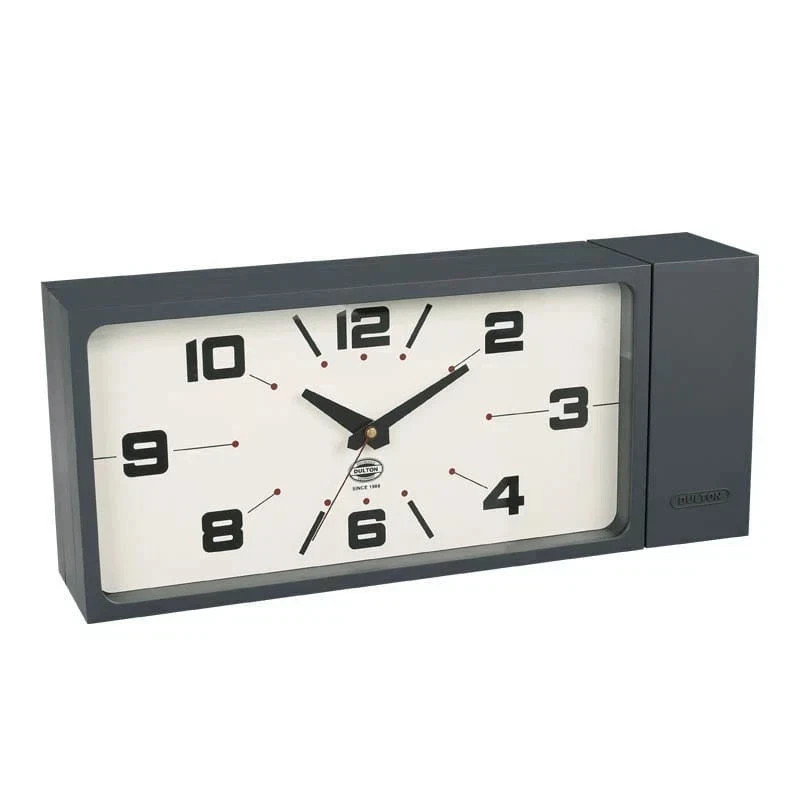 DULTON Double Face Wall Clock Rectangle Gray Magnet Type H21 0362 New