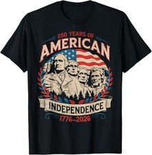 250 Years of Freedom Patriotic USA American Flag Men Women T-Shirt