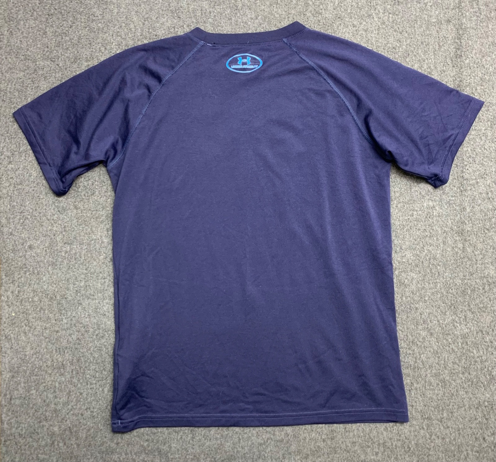 Blue Under Armour Big Logo Graphic Top - Youth Large, Gently Used Condition image 2