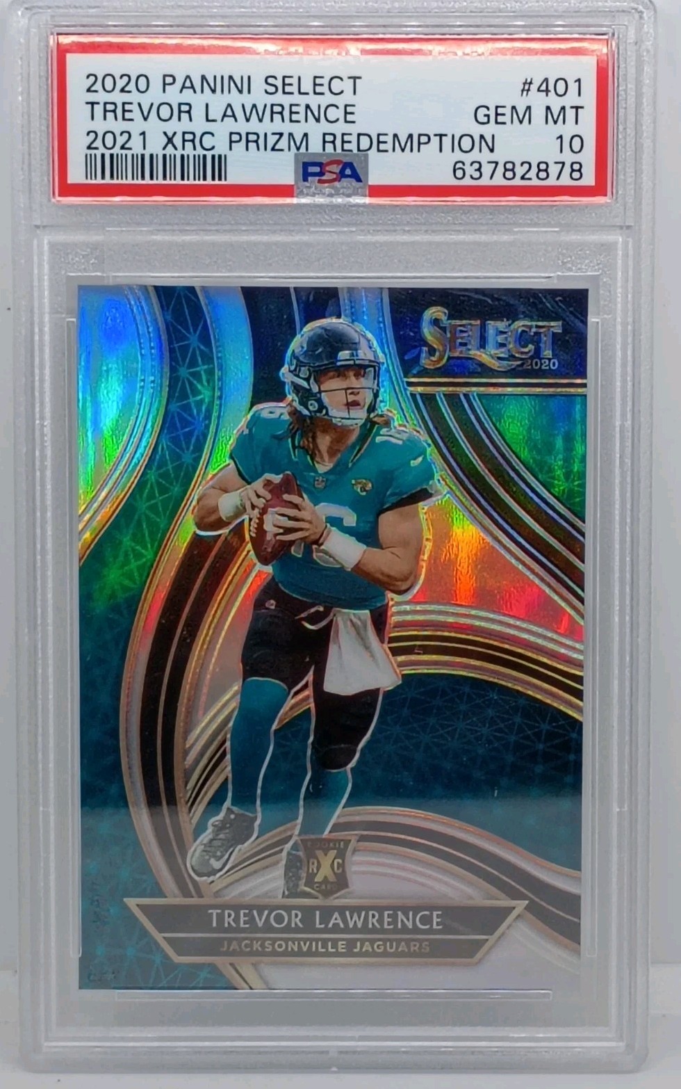 2020 Panini Select - Xrc Prizm Redemption Trevor Lawrence #401 (RC) PSA 10