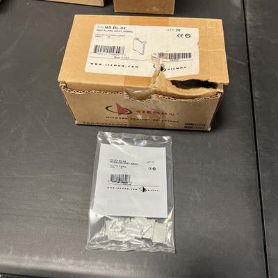 200x Siemon MX-BL-04 MAX Module Blank Filler Inserts Gray Network Jack Cover