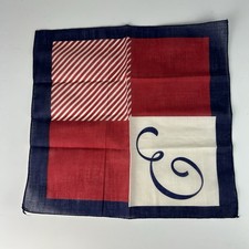 Vintage Art Deco Handkerchief Monogram Letter "E