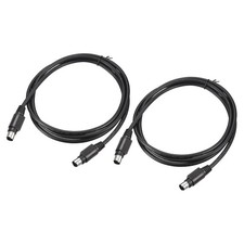 PS/2 Mouse and Keyboard Extension Cable 6P 4.92 Feet Male to Male 2Pcs,Black
