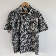 Barbour Shirt Mens XXL 2XL Floral Flower Liberty Print Short Sleeve Button Up