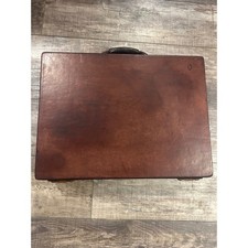 Hartmann Leather Briefcase Attache Case Combination Lock Vintage Business Travel