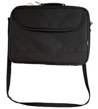 Black Nylon Padded 15 in Laptop Shoulder/Messenger Bag Case, Universal Fit