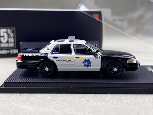 Rollin 1:64 SFPD Police Dog CV CROWN VICTORIA Model Diecast Metal Car - Picture 3 of 10