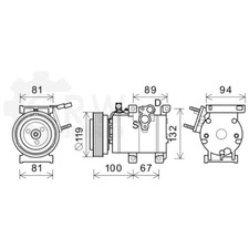  Kompressor Klimaanlage Klimakompressor für Hyundai Santa Fé II CM