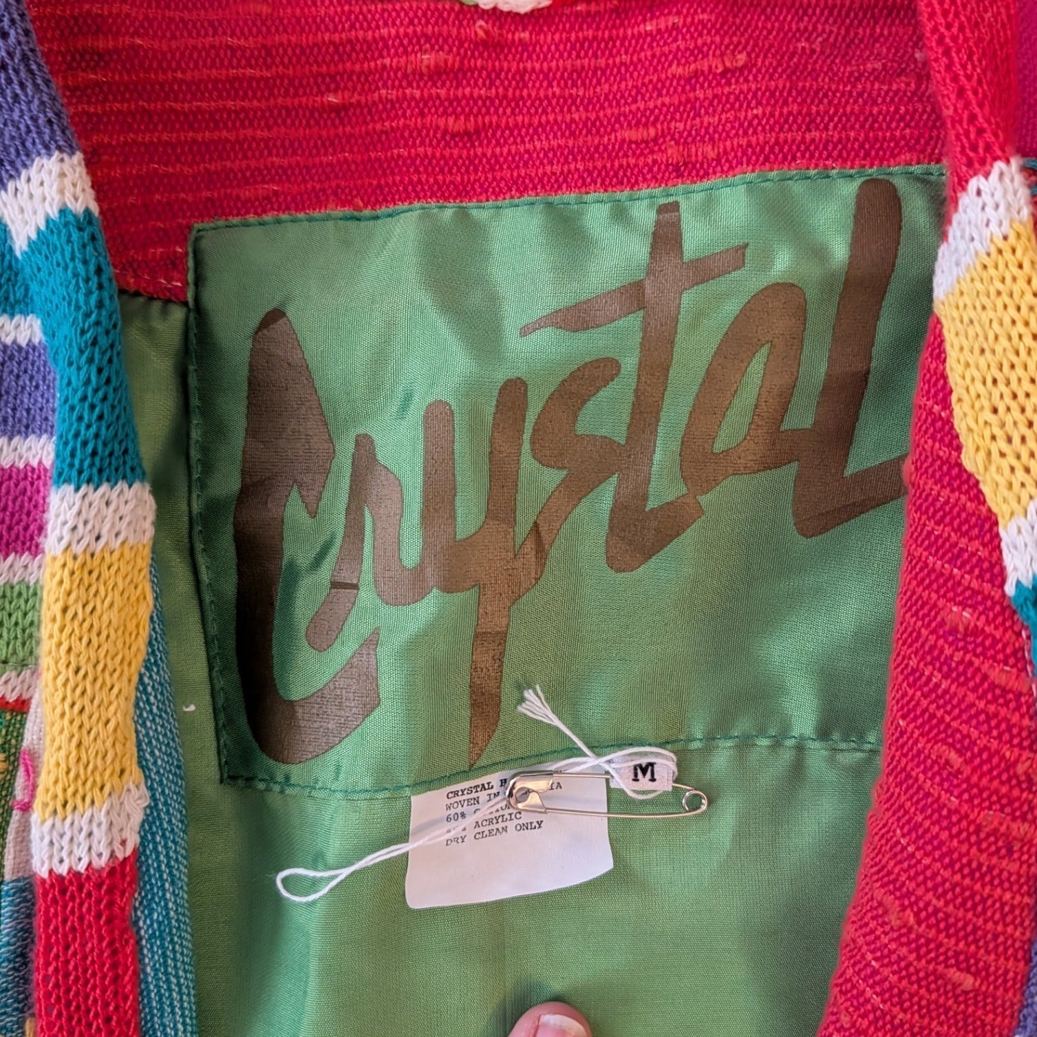 Crystal Hand Patchwork Jacket Multicolor Embroide… - image 3