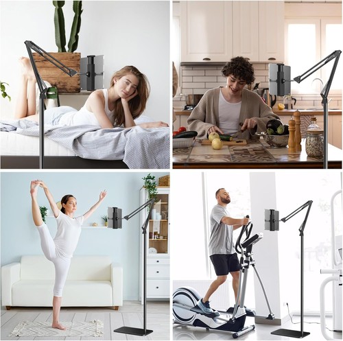 Tablet Bodenständer 360° Tablet Halterung Verstellbar Bodenständer Bett Ständer - Afbeelding 12 van 12
