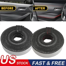 2M PU Leather Dashboard Car Decor Line Sticker Strip Moulding Trim Accessories