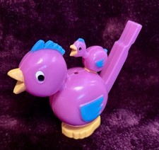 Vintage Pink Bird / Chick Toy Water Whistle Hard Plastic