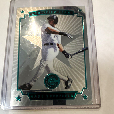 Pinnacle 1997 Certified Team Insert Gary Sheffield #16 of 20 Florida Marlins