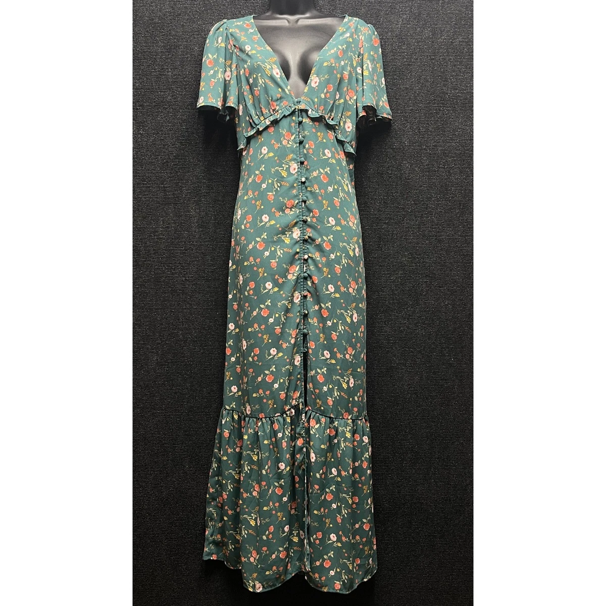 Robe Patineuse Satinée Étagée Fleurie Bordeaux | FR