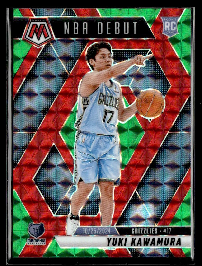 2024-25 Panini Mosaic #265 Yuki Kawamura Choice Red & Green Mosiaic