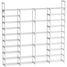 WOWLIVE 4 Row 10 Tiers Extra Large Shoe Rack Big Tall Metal Shoe Shelf, Heavy...