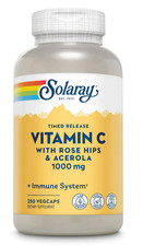 Solaray Timed Release Vitamin C w/ Rose Hips  Acerola 1000mg, 250 vcaps