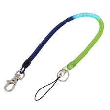 Lobster Clasp Stretchy Spring Coiled Strap Lanyard Tri-color for Phone Keyring