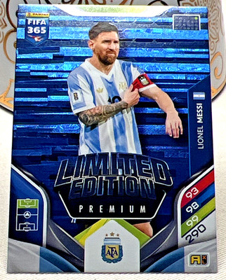 Lionel Messi Argentina Panini FIFA 365 Adrenalyn XL Limited Edition Premium #365