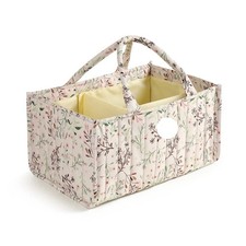 Quilted Floral Baby Diaper Bag Organizer Tote w/ Handles  Removable Dividers