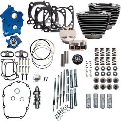 S&S Cycle 132'' Power Pack - 550 Chain Drive - Oil Cooled 310-1237C