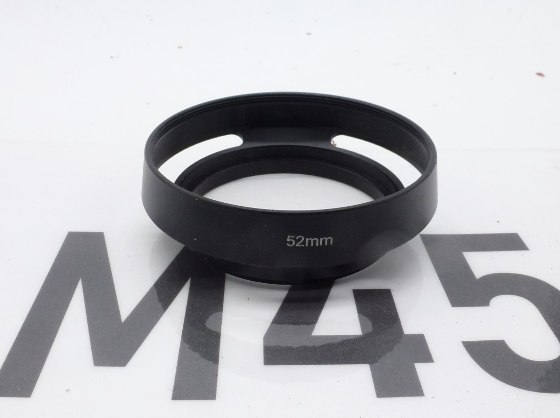 52mm Metal Tilted Vented Lens Hood  refm