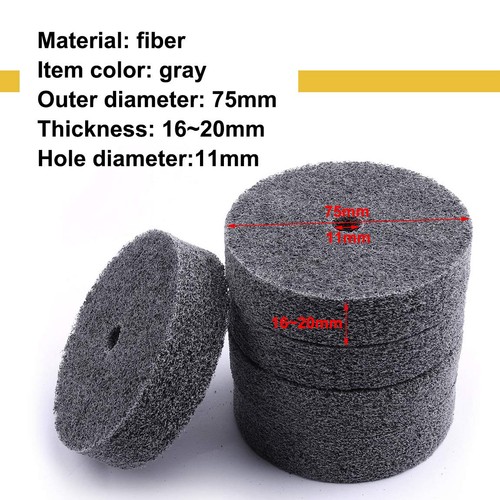 5 Pcs 3 Inch Fiber Buffing Wheels 3/8" Arbor Hole Fiber Buffing Polishing Wheels - Picture 6 of 6