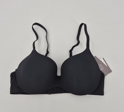 NWT Auden Luxe Stretch Comfort Wire Demi Coverage Bra SZ 34B Black
