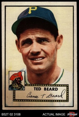 1952 Topps #150 Ted Beard Cream Back Pirates 2 - GOOD