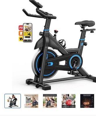 EDX Indoor Exercise Bike w/ LCD, Bluetooth, Infinite Resistance, 300 lb