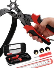 6 Sizes, Leather Hole Punch Set, Rotary Puncher, Multi Hole Sizes Maker Tool