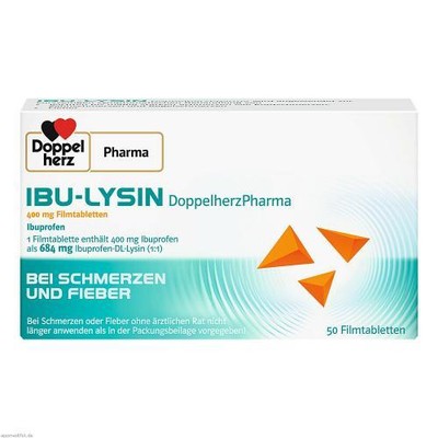 3x IBU-LYSIN DoppelherzPharma 400 mg Filmtabletten 50 ST PZN 16226605