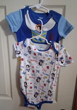 DISNEY 2 PK 6-9 MONTHS BODY SUITS NWOT