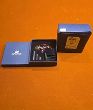 Gorgeous Swarovski Crystal Fuschia Rain Paradise Fish Figurine with Stand