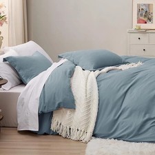 Bedsure Mineral Blue Duvet Cover Set Queen Size Soft Duvet Cover New