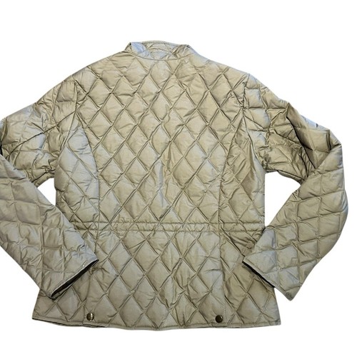 Eddie Bauer Womens Size Medium Down Quilted Jacket in Tan With Snap Closure - Picture 2 of 8