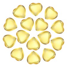 15 Pcs 0.6 Inch Natural Heart Shaped Crystal Stone, Citrine