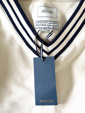 JOULES MENS TOP. Size 2XL. CREAM with NAVY. BRUSHED BACK COTTON with TAGS