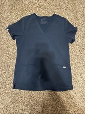 Womens Figs Scrub Top Small Dark Harbor PO 1738