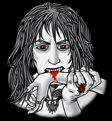 TRUE VAMPIRE FANGS FEEDING BLOOD AT TWILIGHT T-SHIRT 26