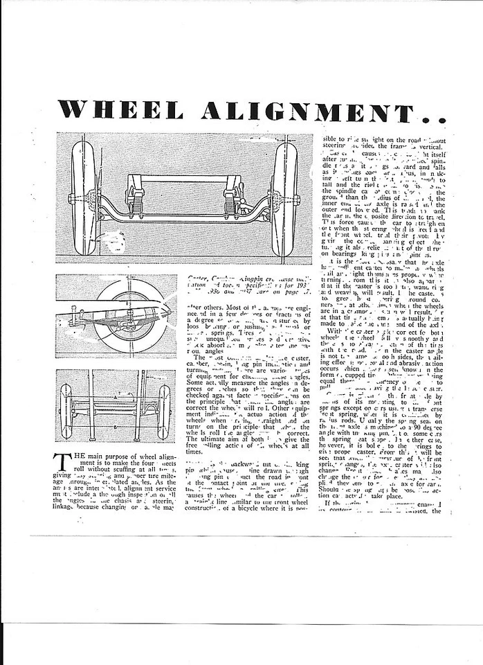 35 Buick Series 60 NOS 1934 marco dimensiones eje delantero guía de alineación de rueda Foto 2 de 4