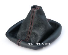 Schaltsack, Schaltmanschette FADEN ROT passend für E36, E 36 Echtes Leder