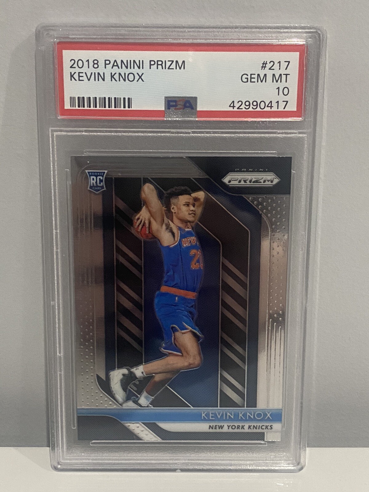PSA 10 Kevin Knox 2018 Panini Prizm #217 Rookie RC Kentucky Knicks