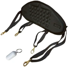 Pactrade Marine Adjustable Straps Black Padded Kayak Back Canoe Backrest Support