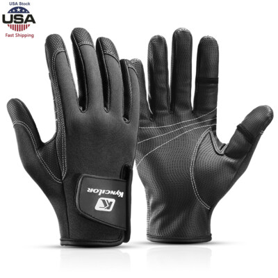 Winter Fleece Two Fingers Fishing Non-Slip Waterproof Warm Gloves for Men Women