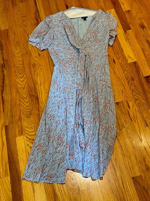 blue cherry blossom dress Little English | Cherry Blossoms Birdie Dress