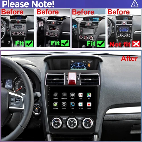 9" For Subaru XV Crosstrek Head Unit Android CarPlay Car Stereo Radio Player GPS - Picture 2 of 24