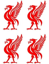 Liverpool symbol Vinyl Decals car laptop Stickers Set of 4