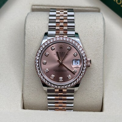 Rolex Datejust 31 NEW 2025 Pink Diamond Dial Two Tone Rose Gold Diamond Jubilee
