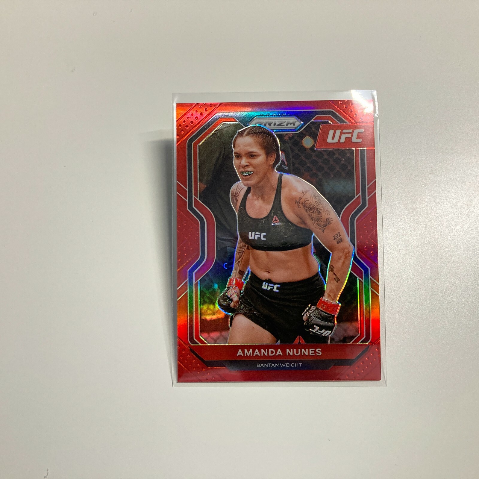 Amanda Nunes 2021 Panini Prizm UFC Red Refractor Card 187/275 #66
